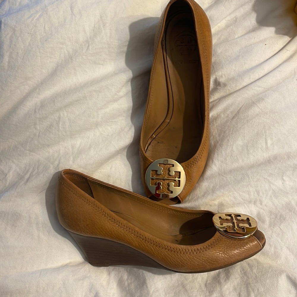 Tory Burch Peep Toe Wedge